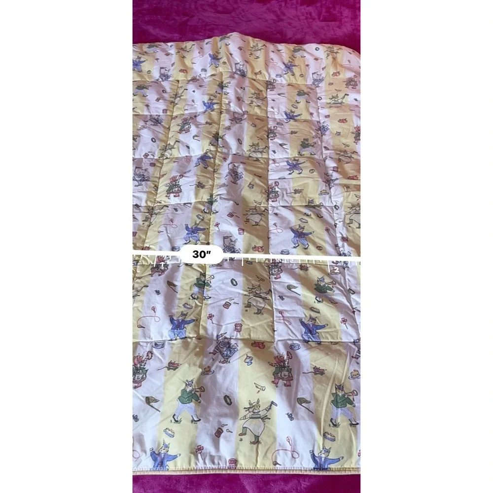 Laura Ashley Mother & Child Crib Rabbits Yellow‎ / White Comforter 35